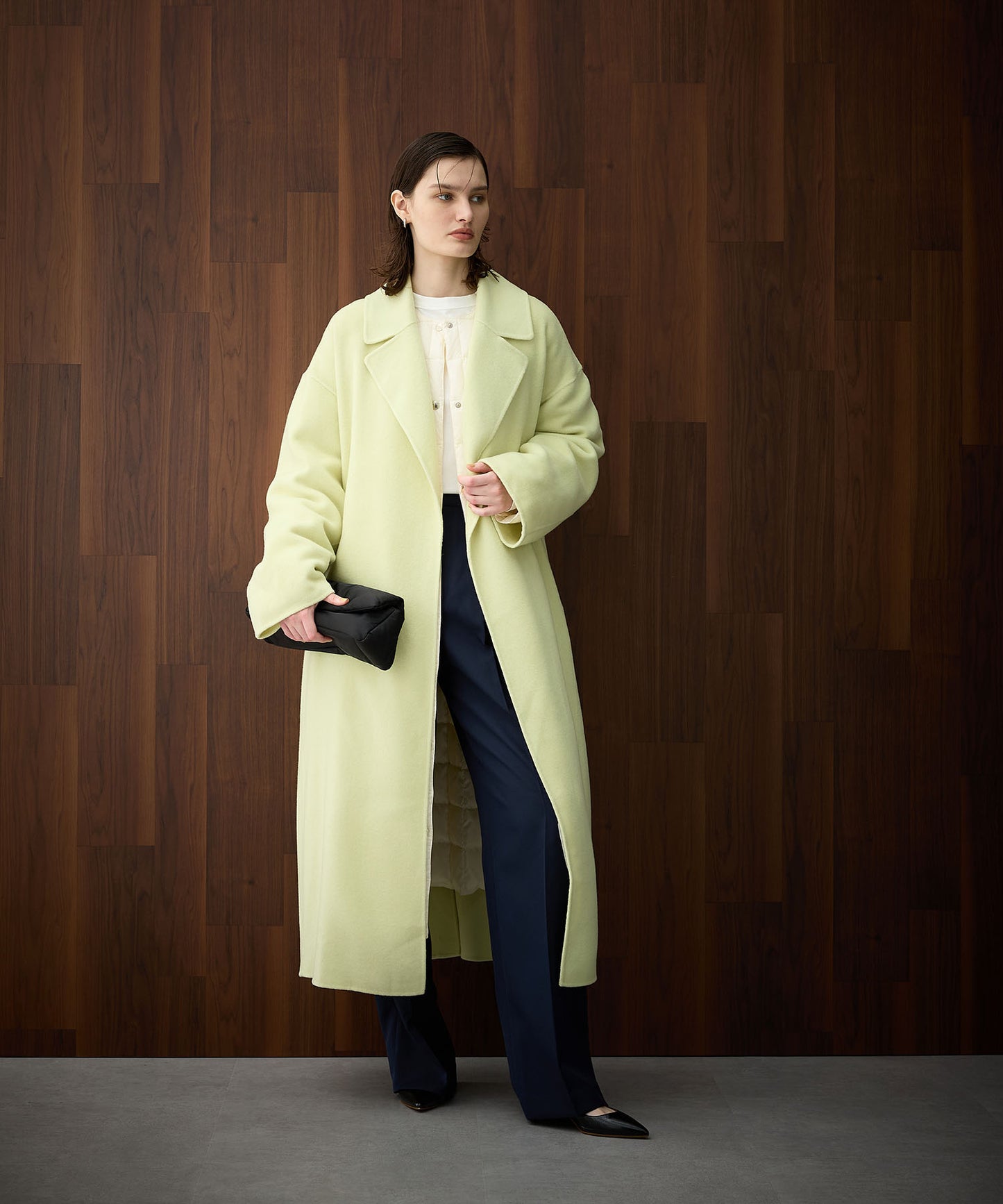 [購入]ウールメルトンロングリバーコート