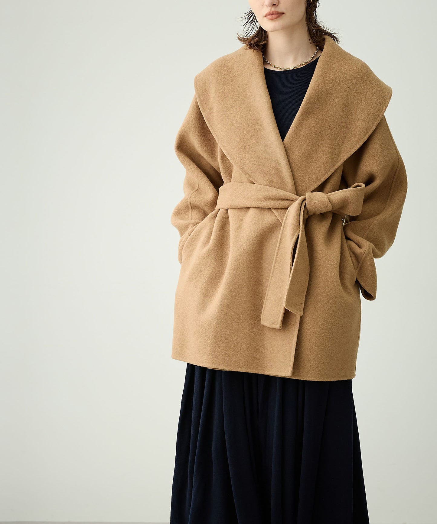 [購入]ウールメルトンミドルリバーコート