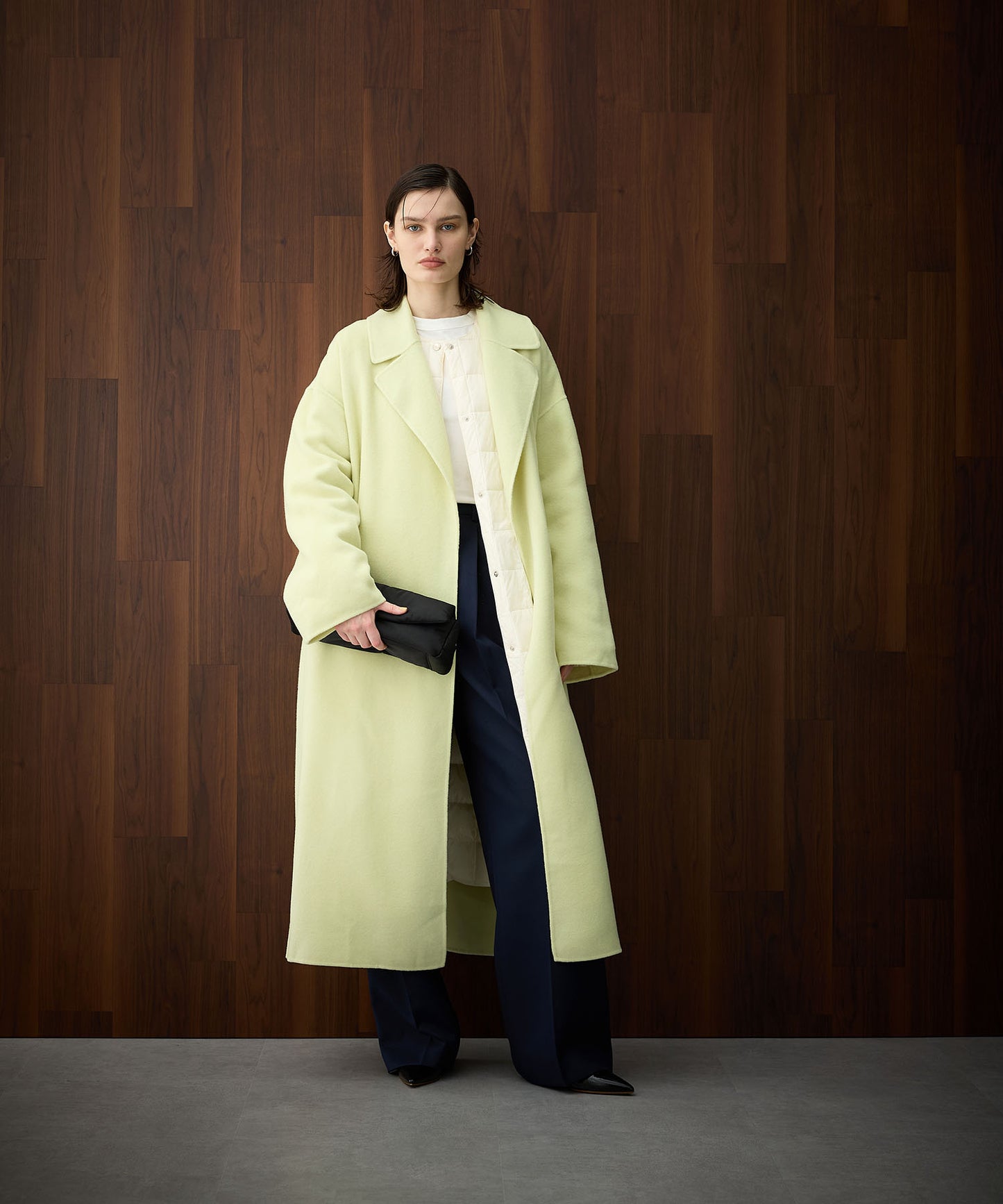 [購入]ウールメルトンロングリバーコート