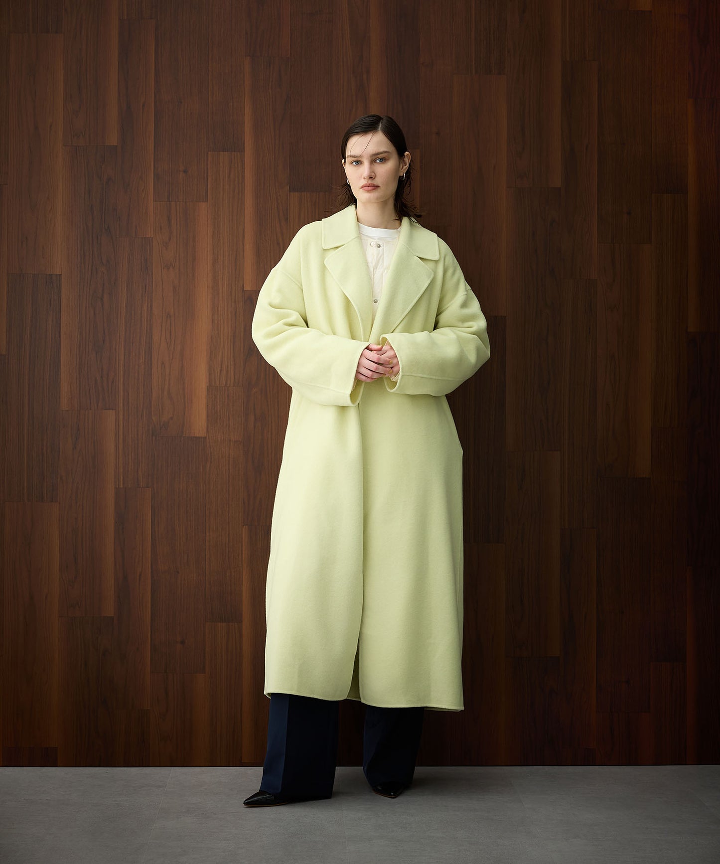 [購入]ウールメルトンロングリバーコート