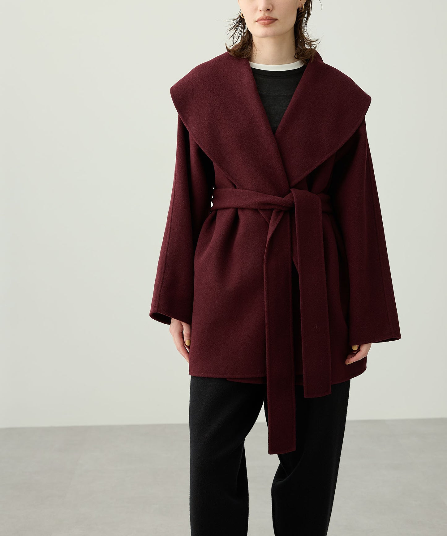 [購入]ウールメルトンミドルリバーコート