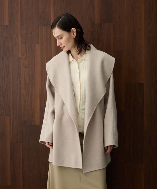 [購入]ウールメルトンミドルリバーコート