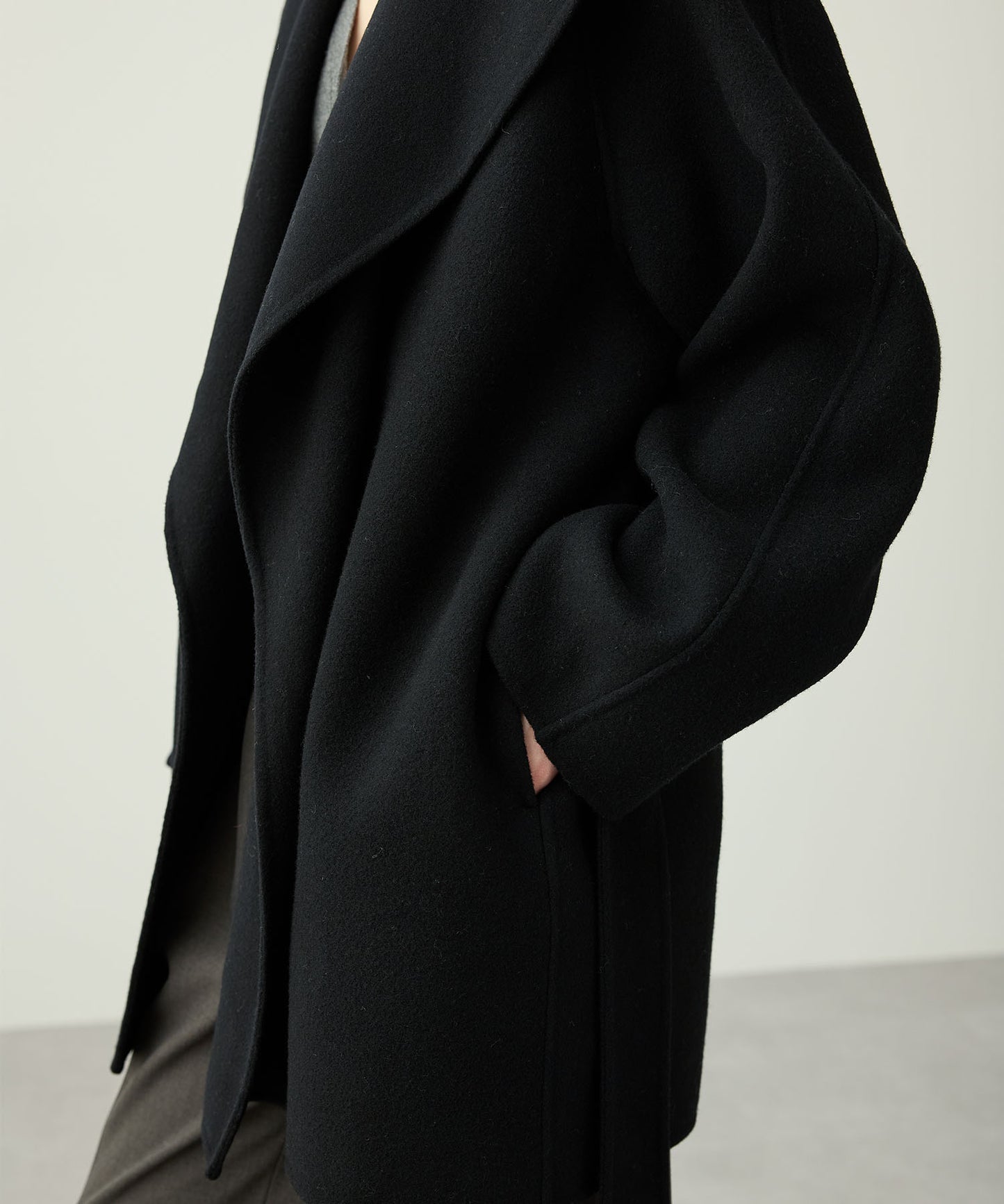 [購入]ウールメルトンミドルリバーコート