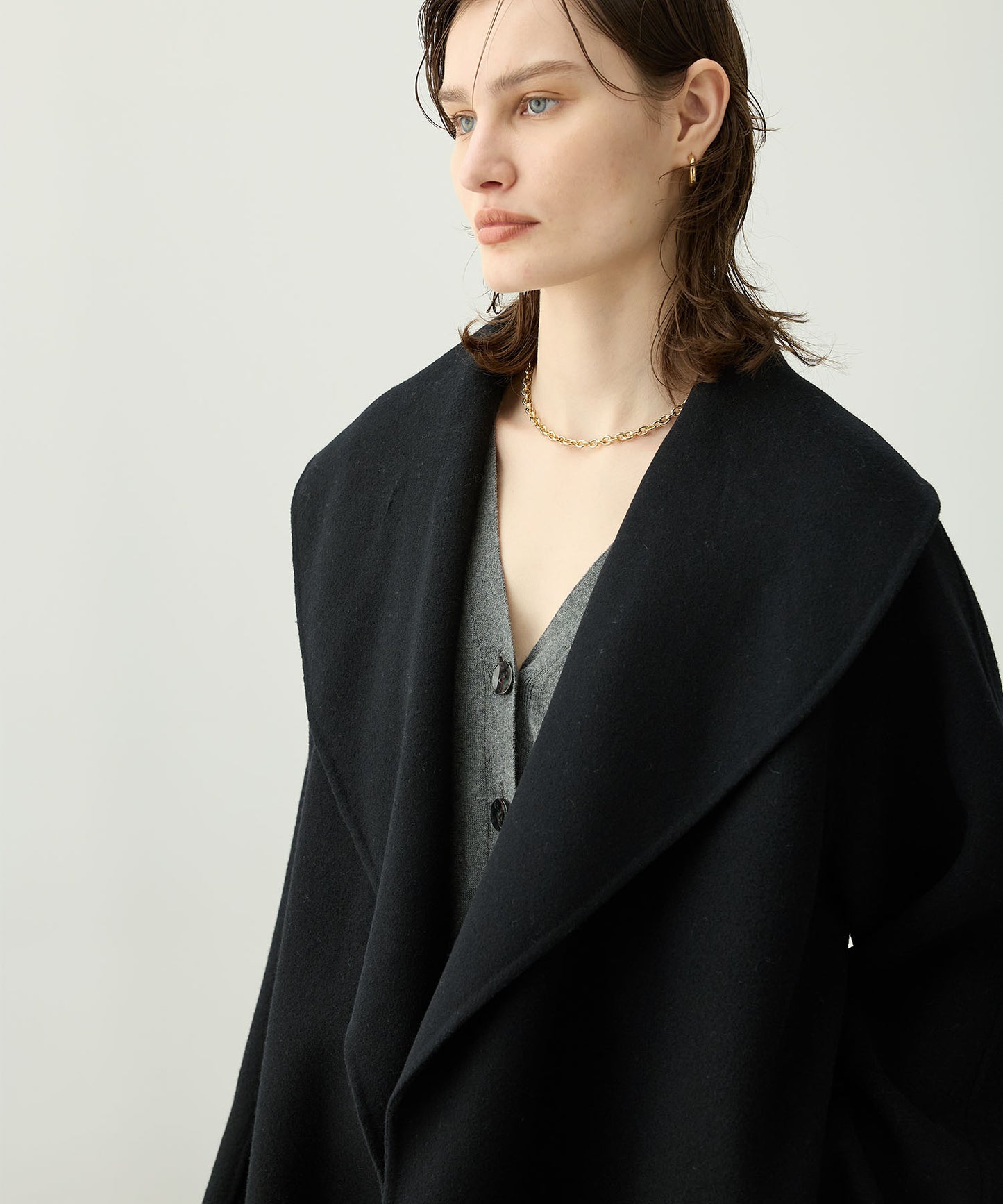 [購入]ウールメルトンミドルリバーコート