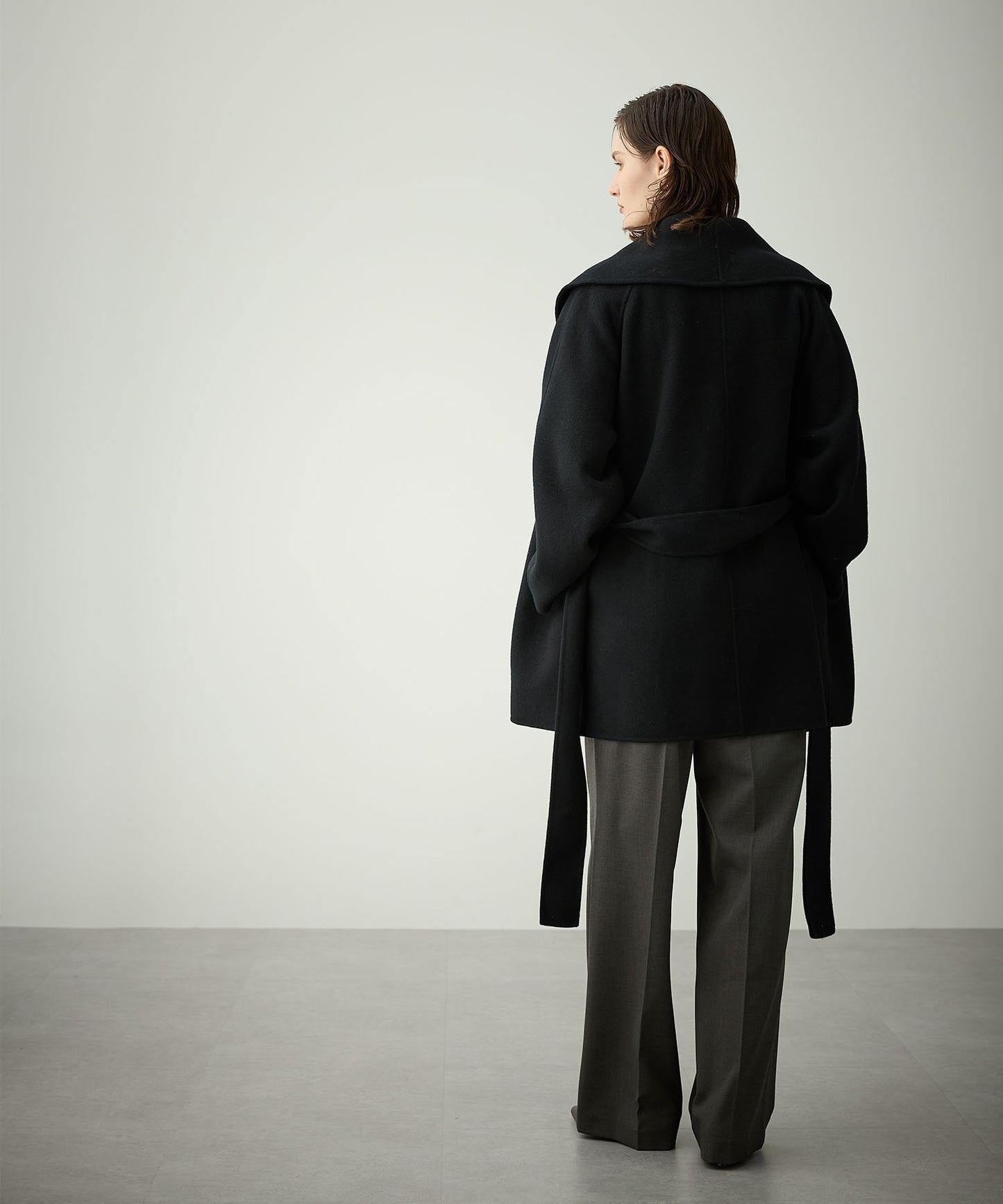 [購入]ウールメルトンミドルリバーコート