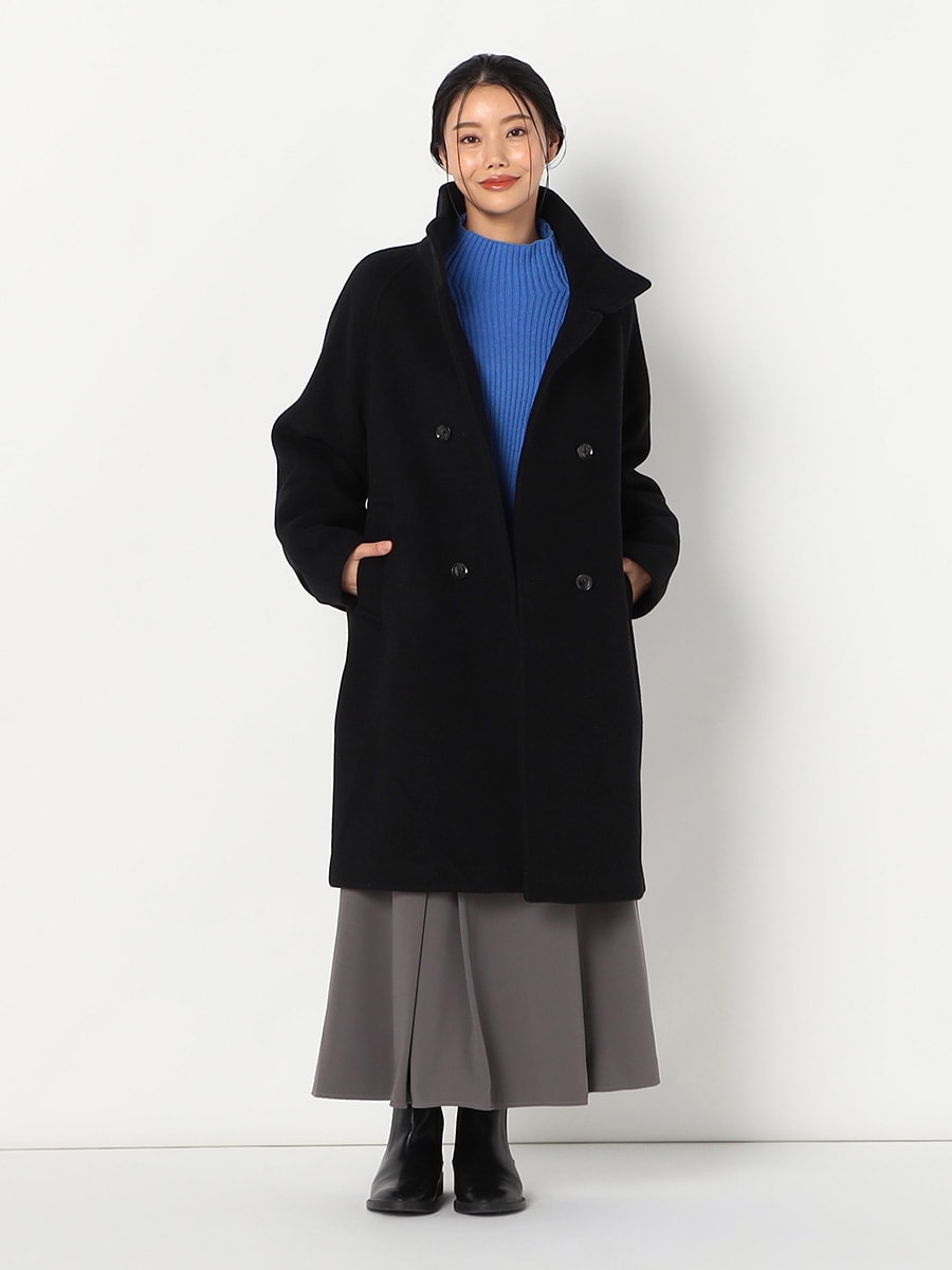 【 nano・universe 】PECOLAMBウールカシミヤスタンドカラーコート