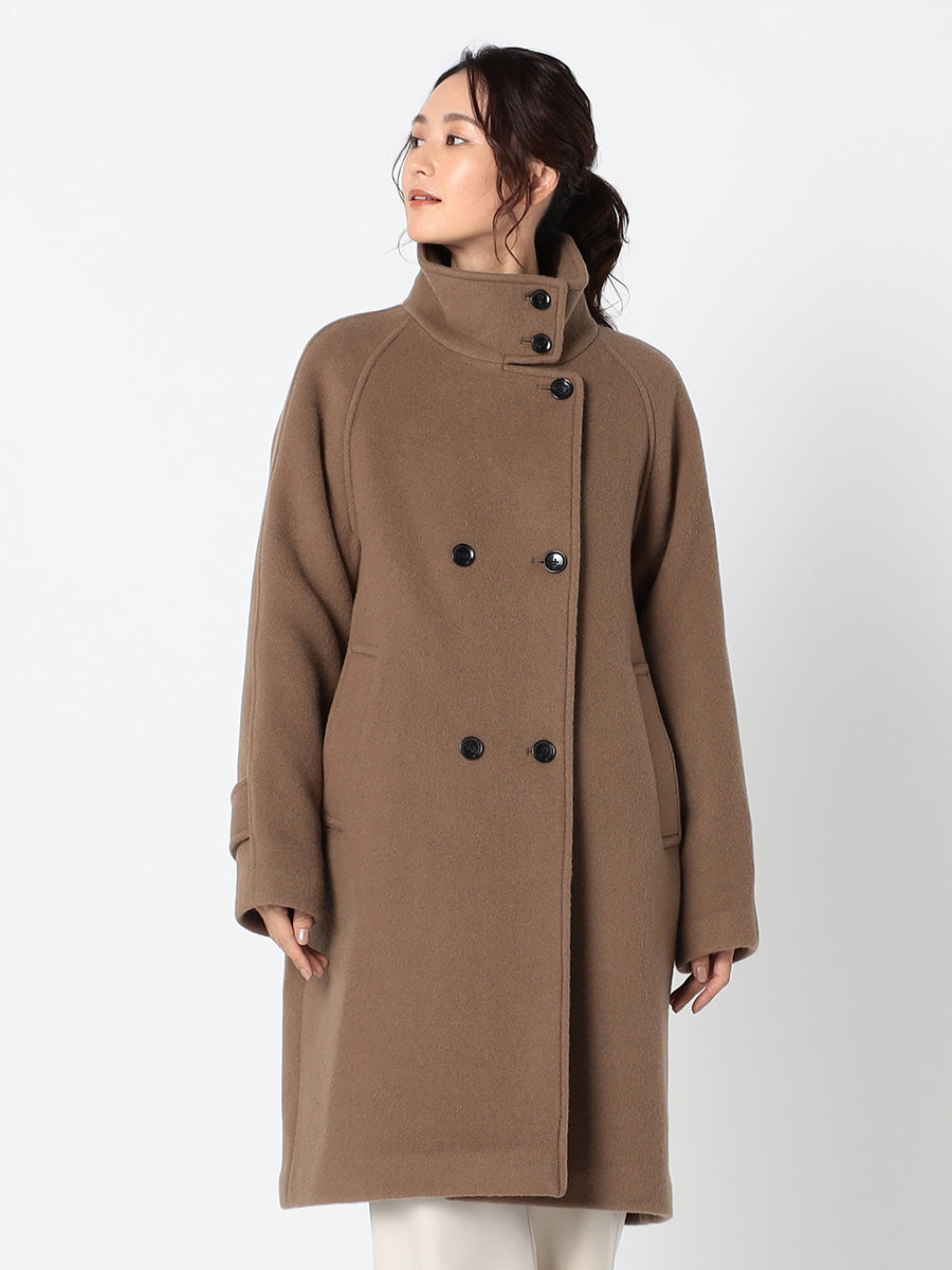 [購入]PECOLAMBウールカシミヤスタンドカラーコート