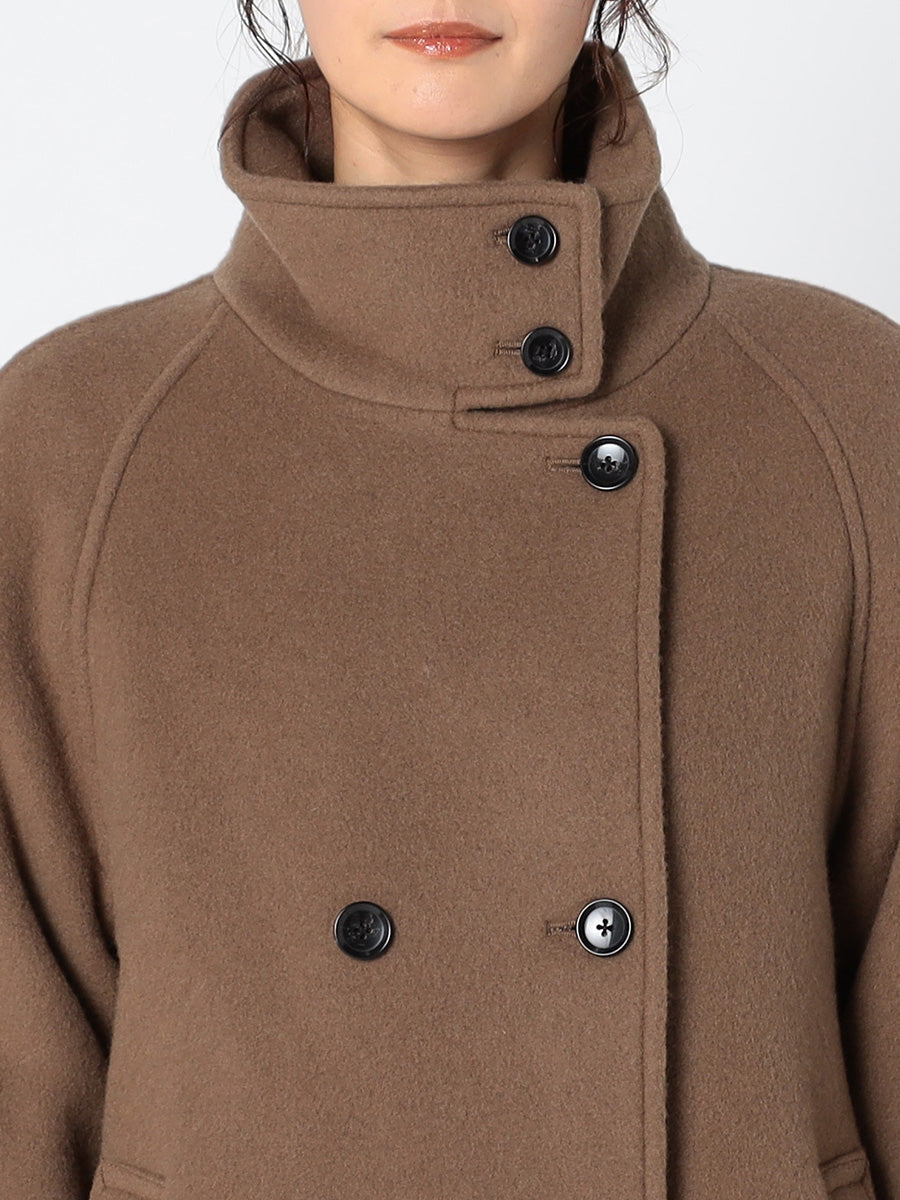 [購入]PECOLAMBウールカシミヤスタンドカラーコート