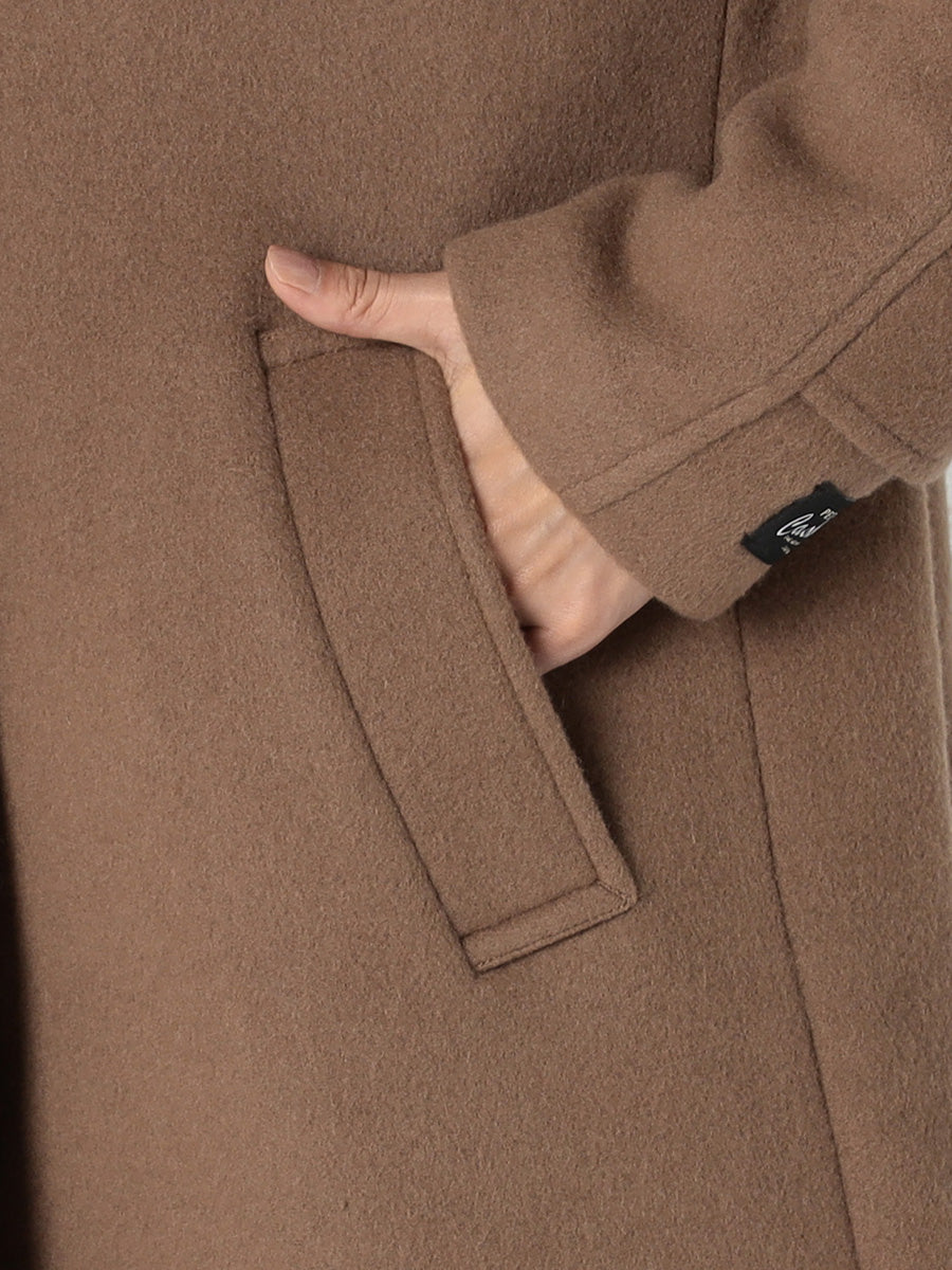 [購入]PECOLAMBウールカシミヤスタンドカラーコート