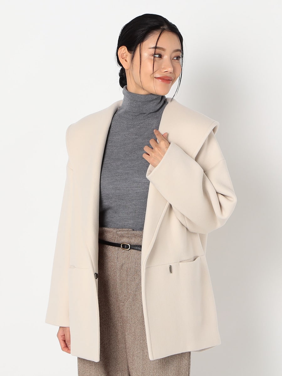 【 uncrave 】【撥水】プルーフメルトン ビッグカラー コート