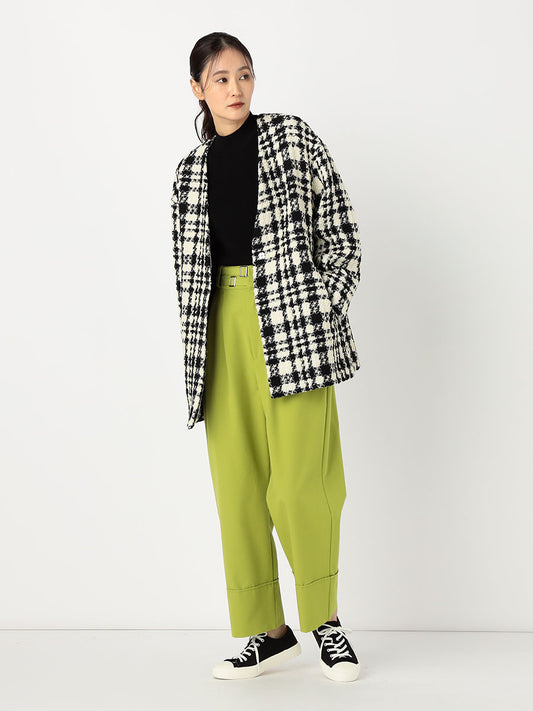 [購入]ミドル丈ノーカラーコート