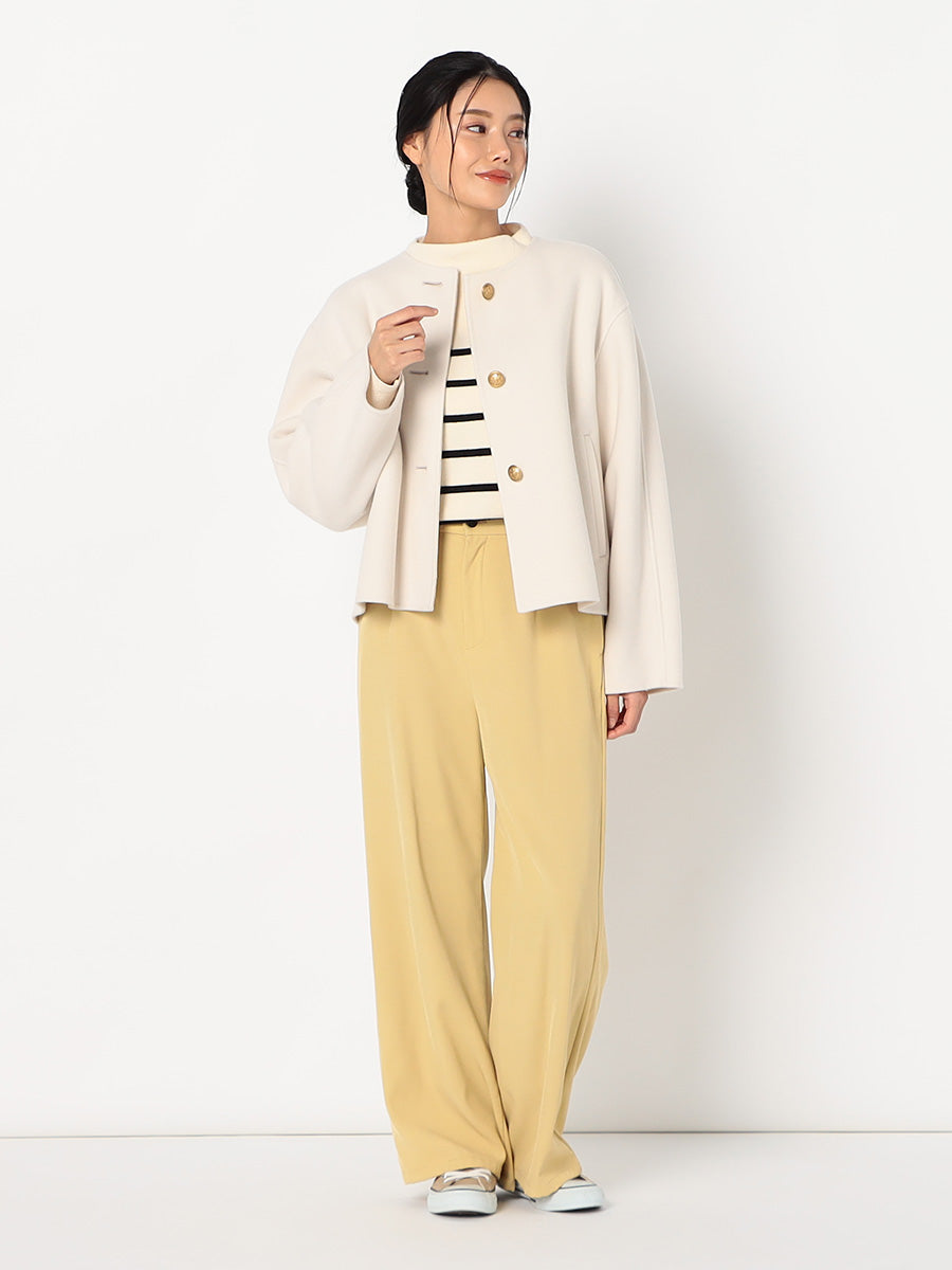 [購入]ウールリバー ノーカラーコート