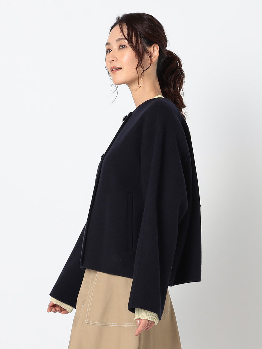 [購入]ウールリバー ノーカラーコート