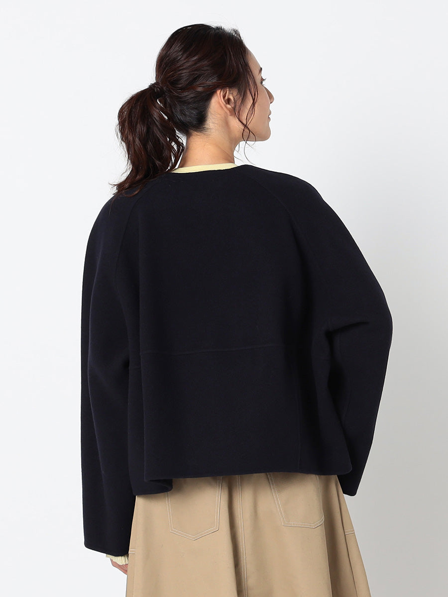 [購入]ウールリバー ノーカラーコート