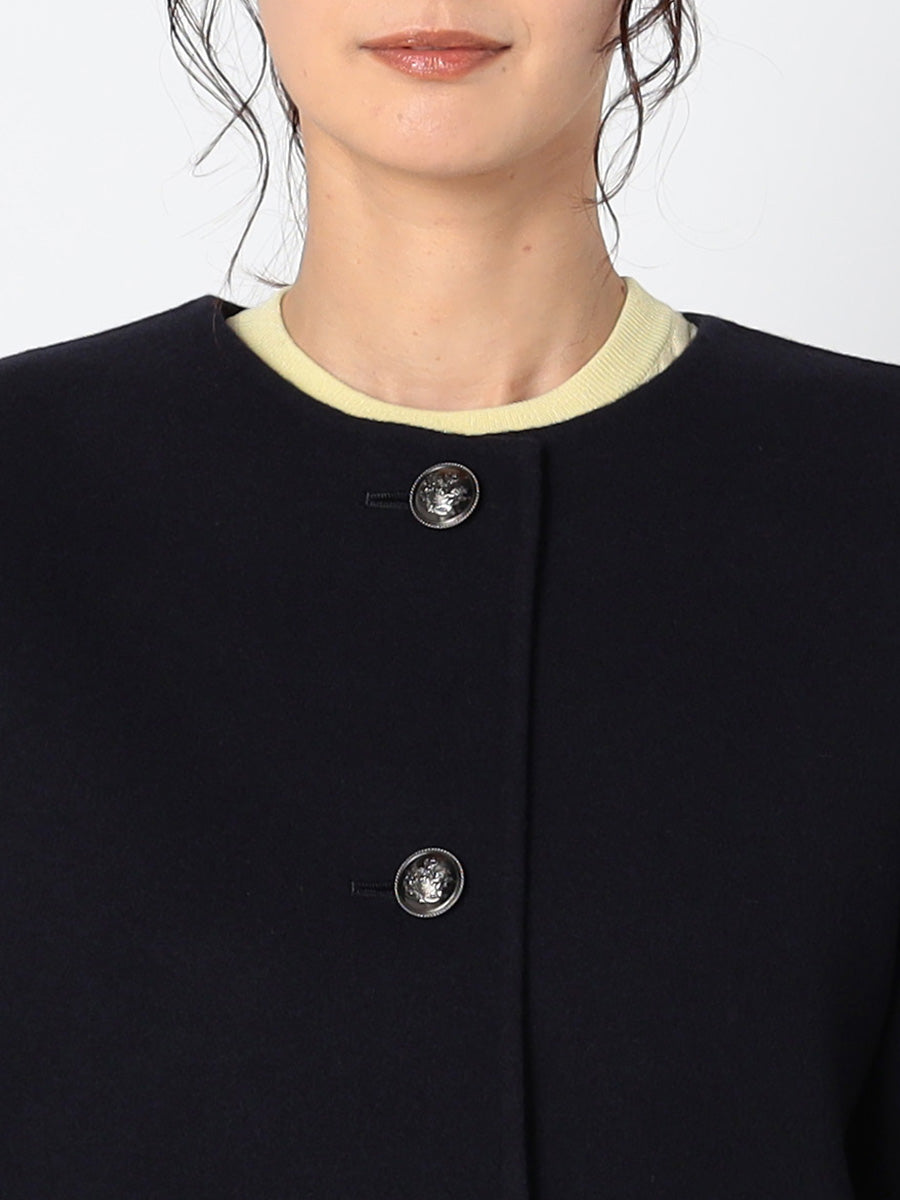 [購入]ウールリバー ノーカラーコート