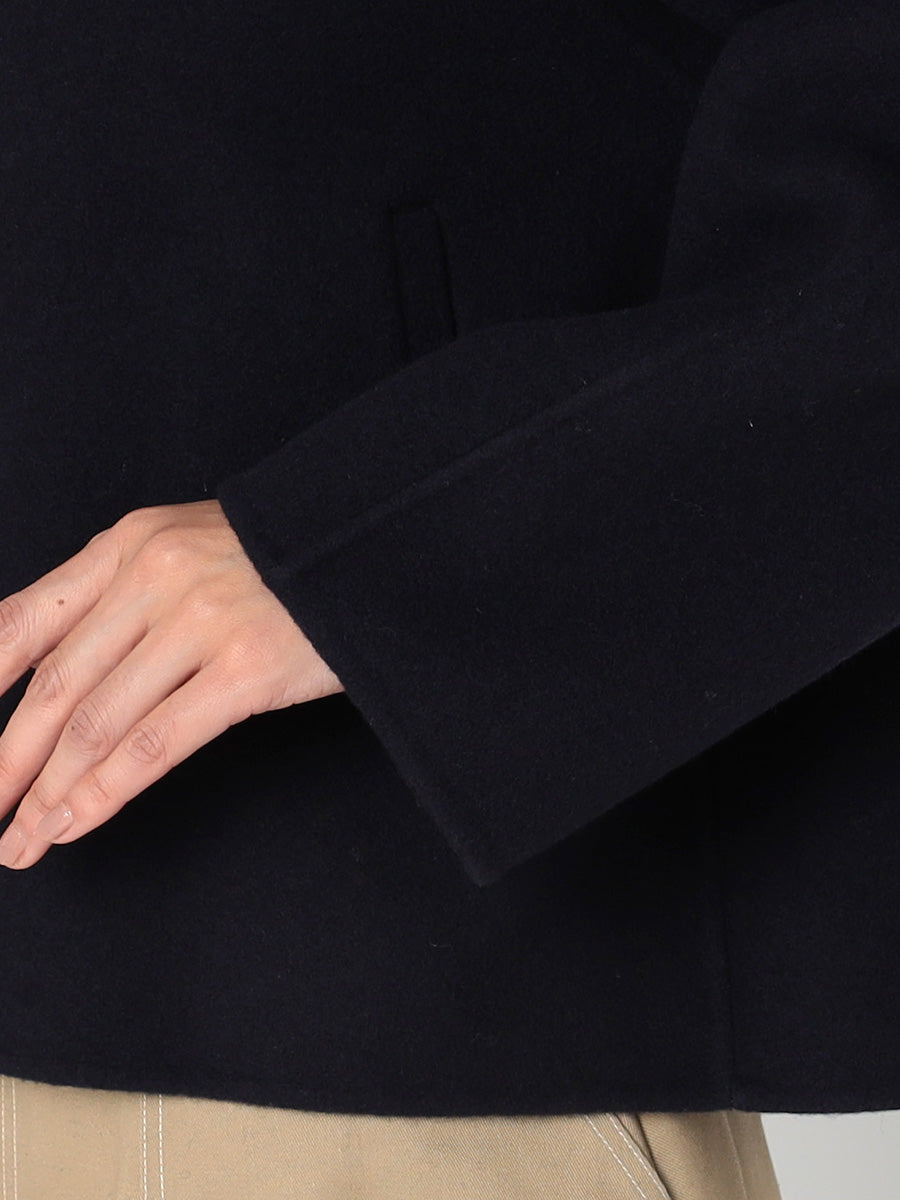 [購入]ウールリバー ノーカラーコート