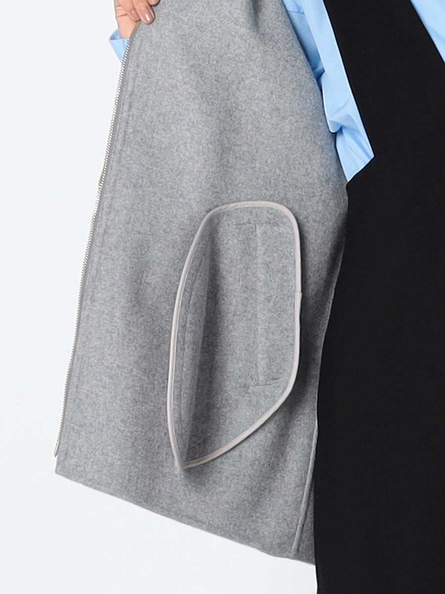 [購入]ウールリバー スタンドカラーコート