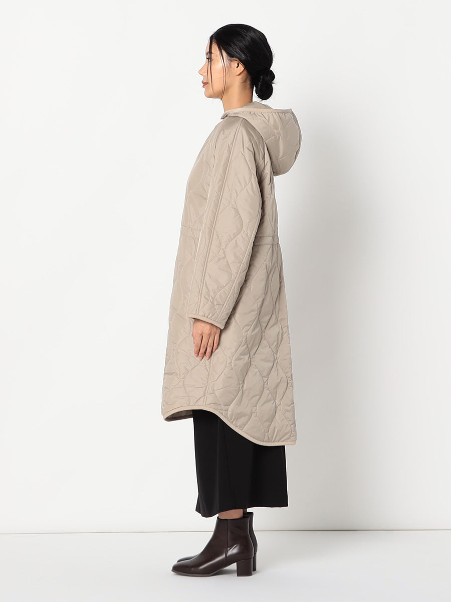 [購入]【洗える/撥水加工】中綿 ロング パディング アウター