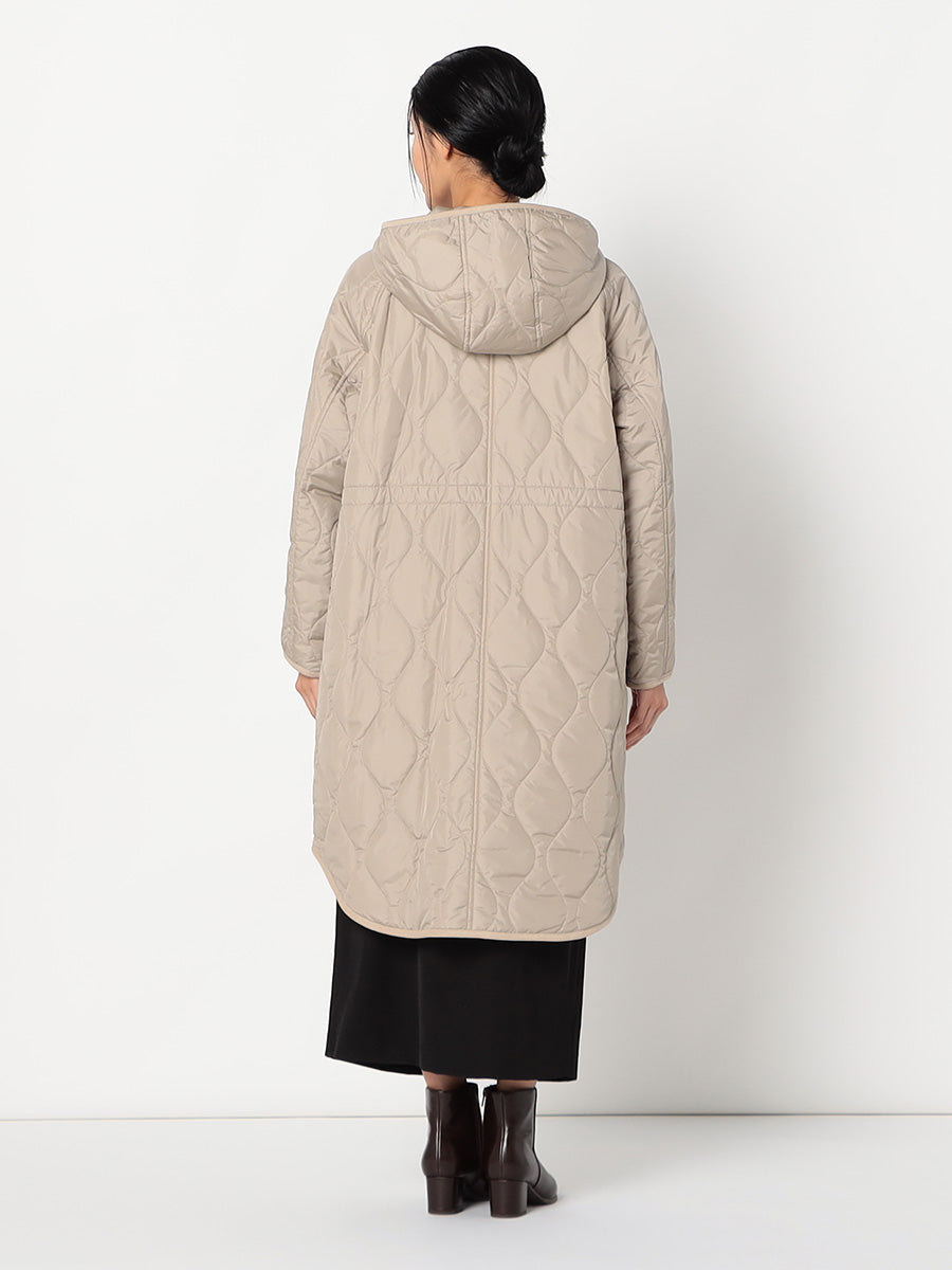 [購入]【洗える/撥水加工】中綿 ロング パディング アウター