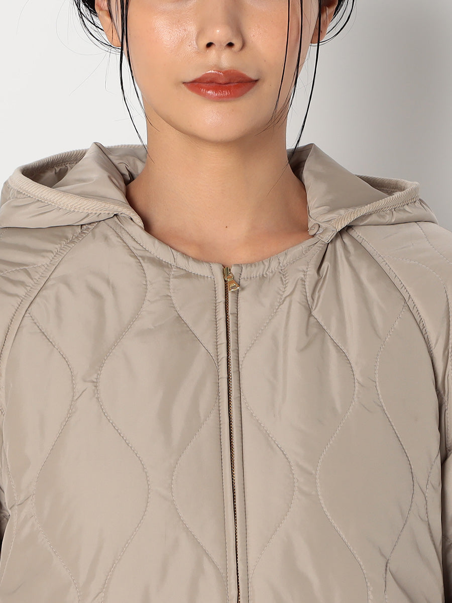 [購入]【洗える/撥水加工】中綿 ロング パディング アウター