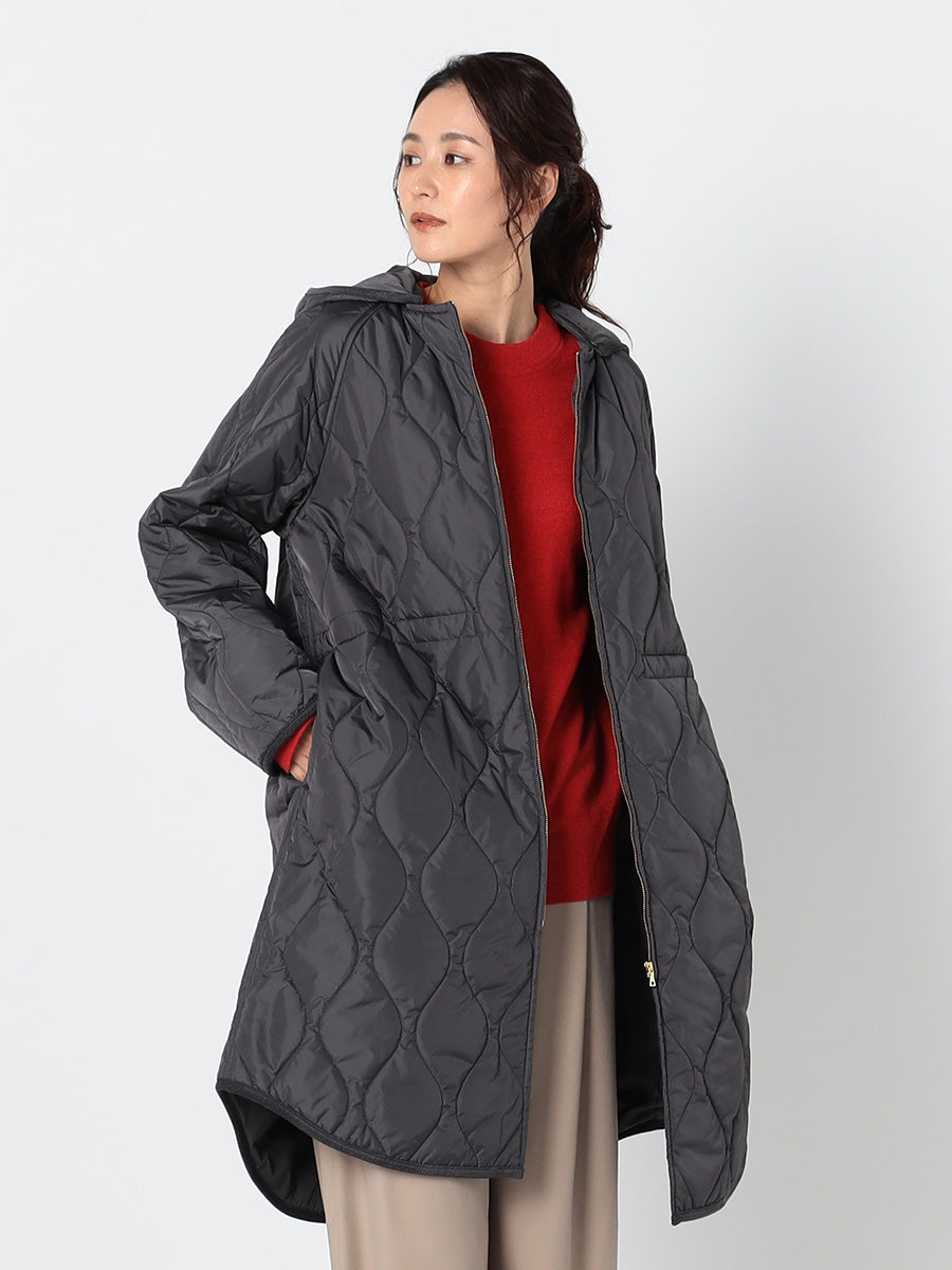 [購入]【洗える/撥水加工】中綿 ロング パディング アウター