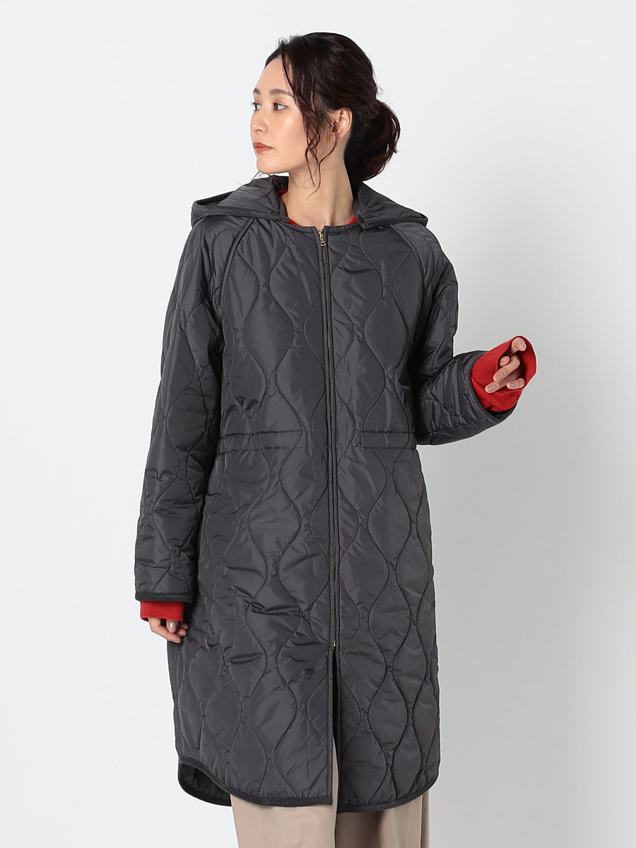 [購入]【洗える/撥水加工】中綿 ロング パディング アウター