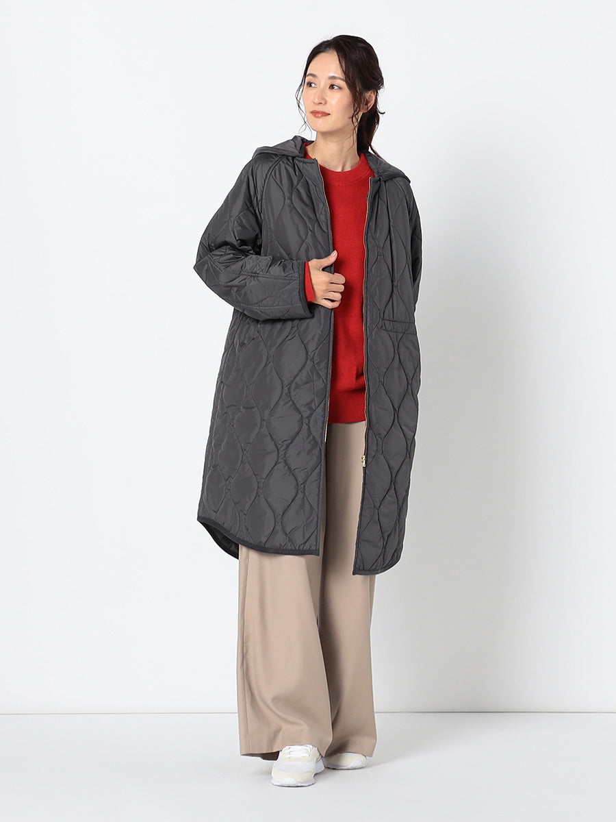 [購入]【洗える/撥水加工】中綿 ロング パディング アウター
