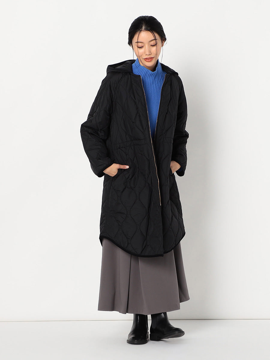 [購入]【洗える/撥水加工】中綿 ロング パディング アウター