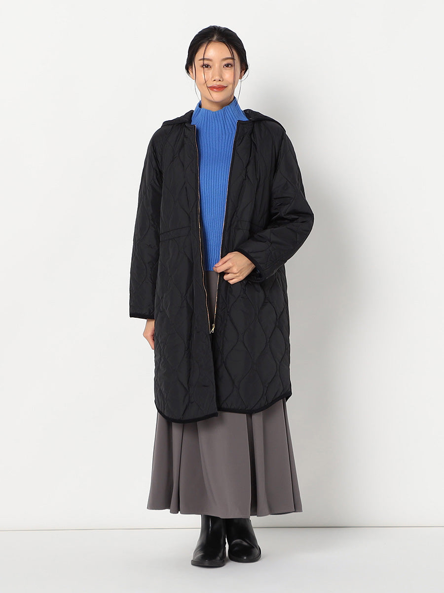 [購入]【洗える/撥水加工】中綿 ロング パディング アウター