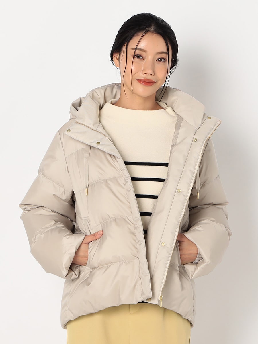 【 23区 】【洗える/撥水】シレータフタ コンパクト ダウンコート