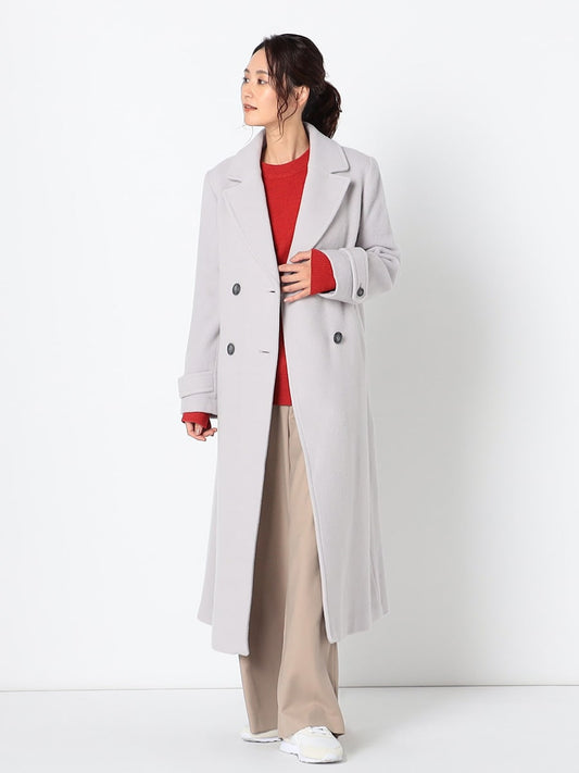 【 NATURAL BEAUTY BASIC 】ビッグカラーダブルチェスターコート