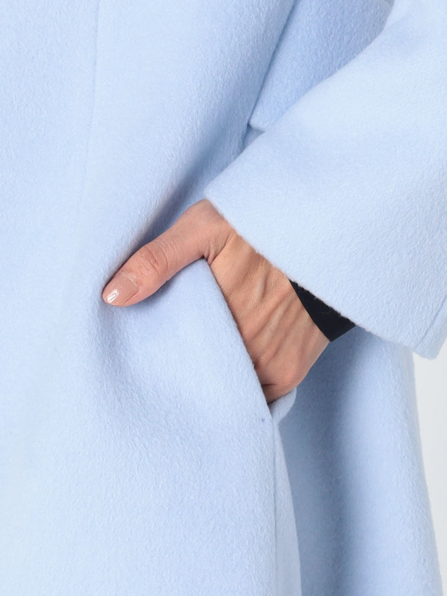 [購入]カシミア混ノーカラーコート