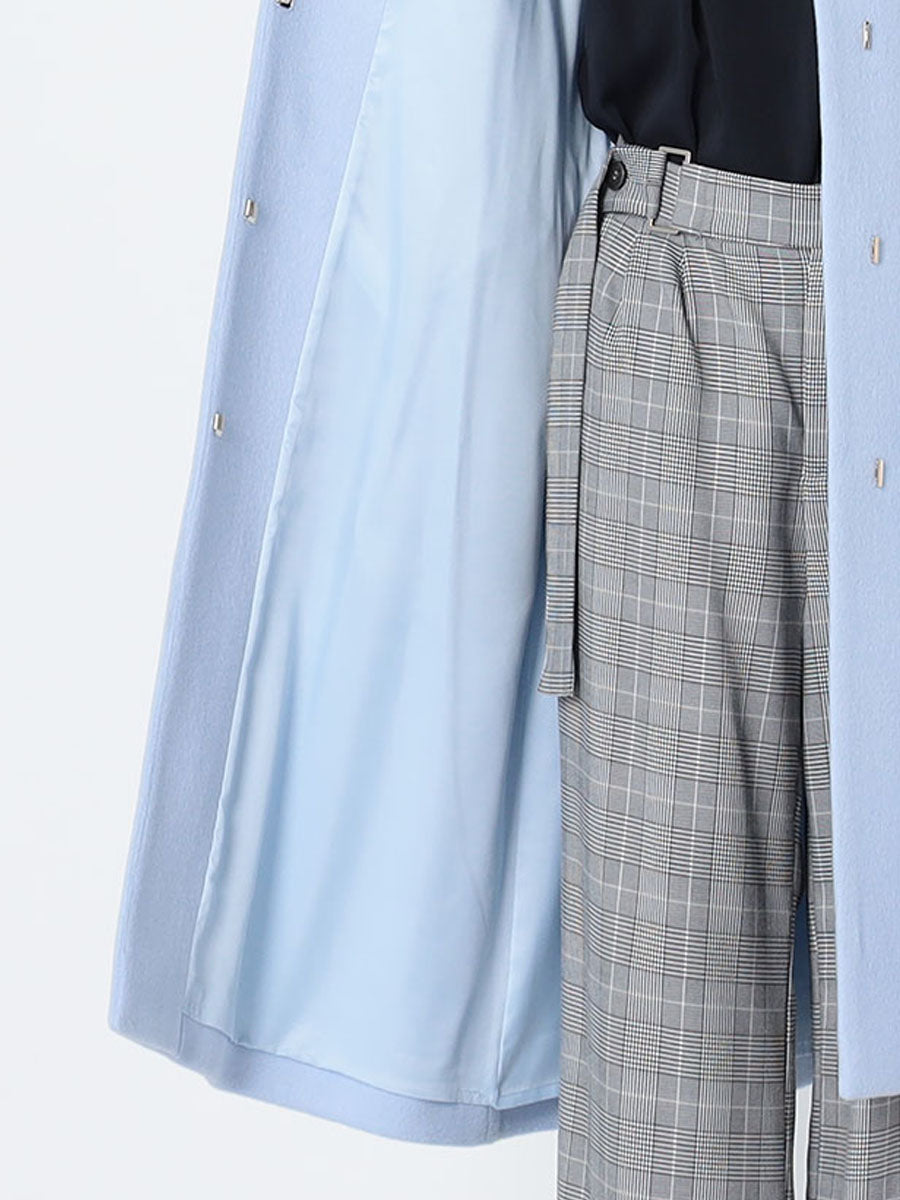 [購入]カシミア混ノーカラーコート