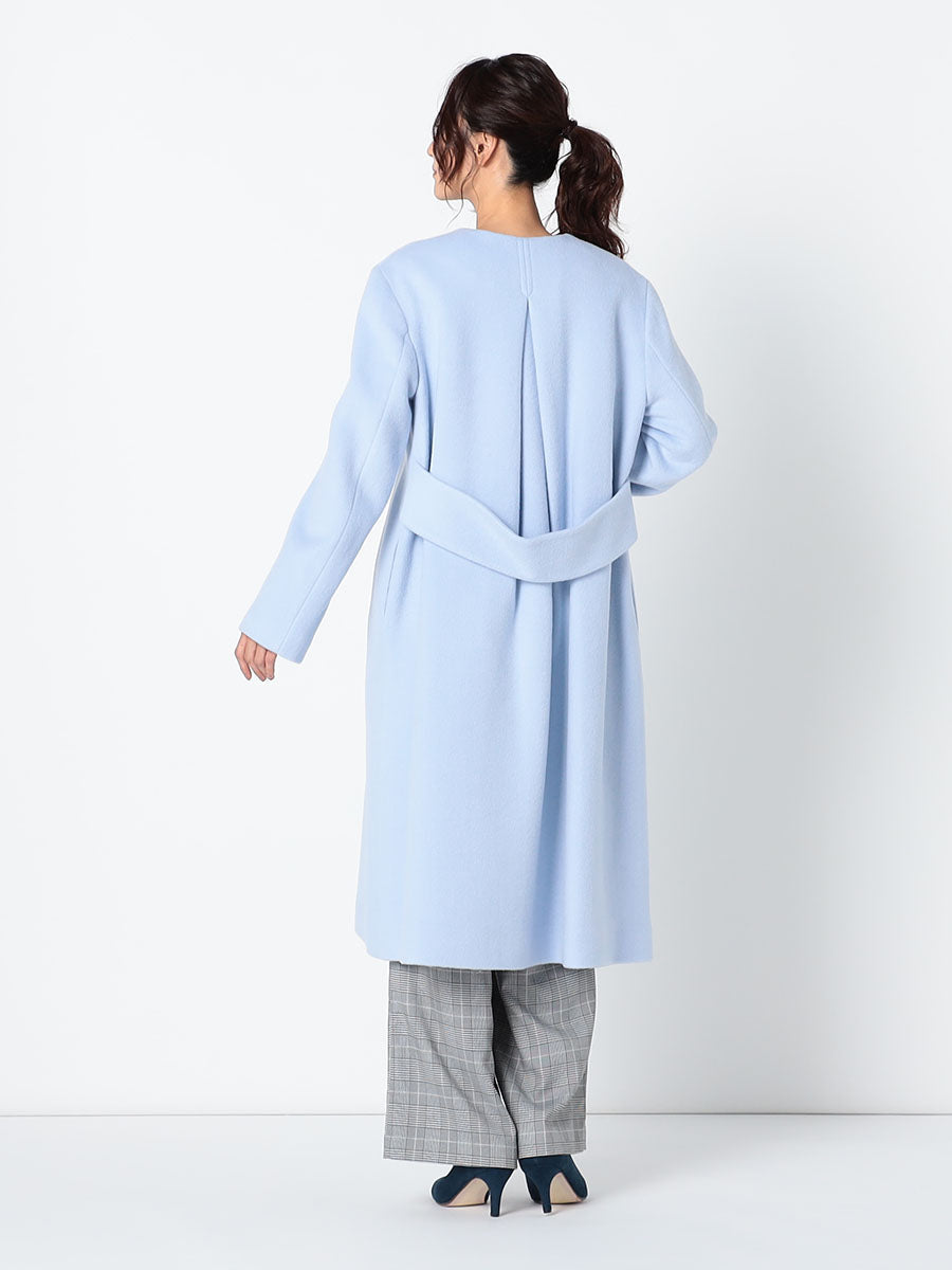 [購入]カシミア混ノーカラーコート