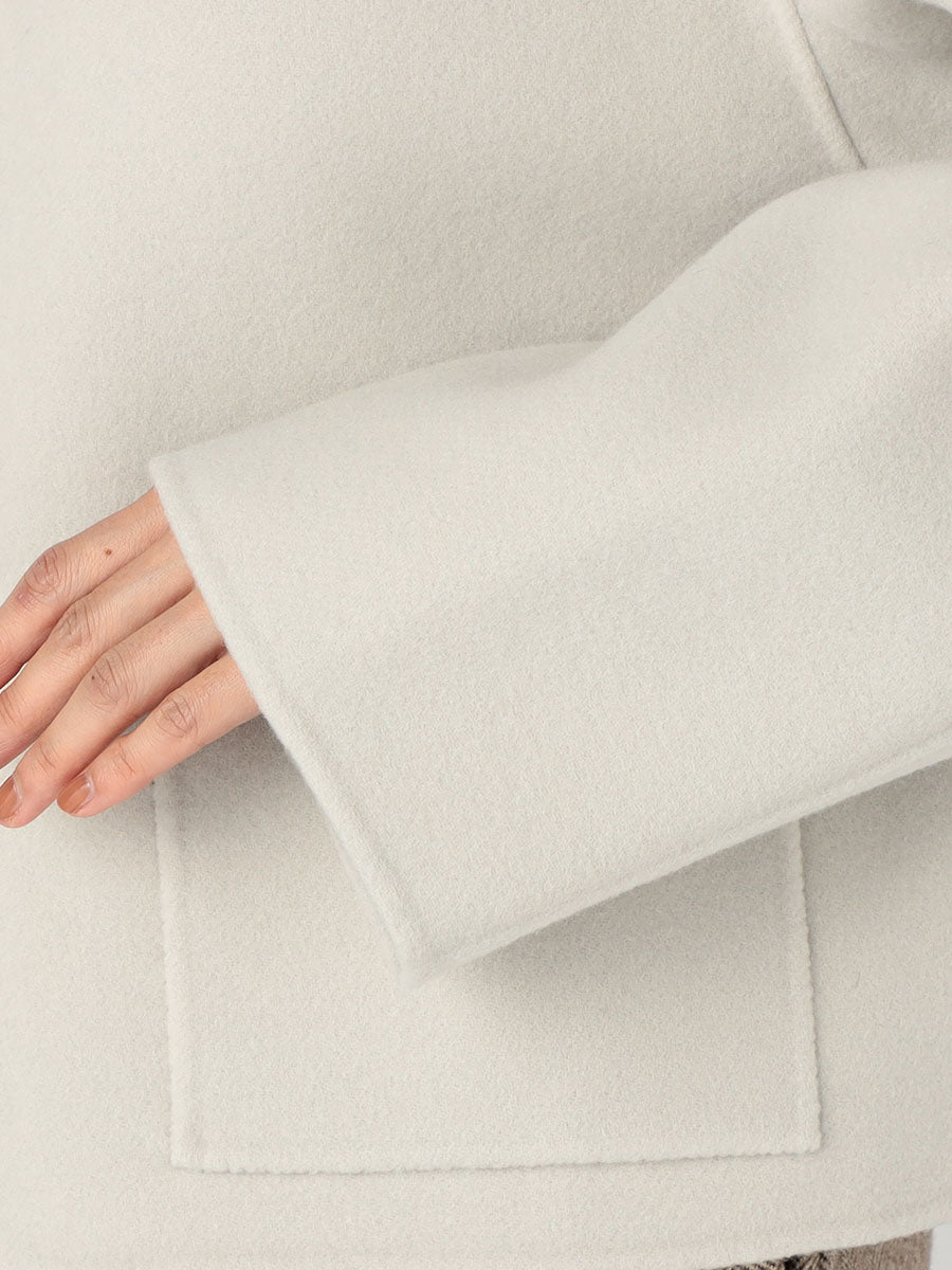 [購入]ノーカラージップショートリバーコート