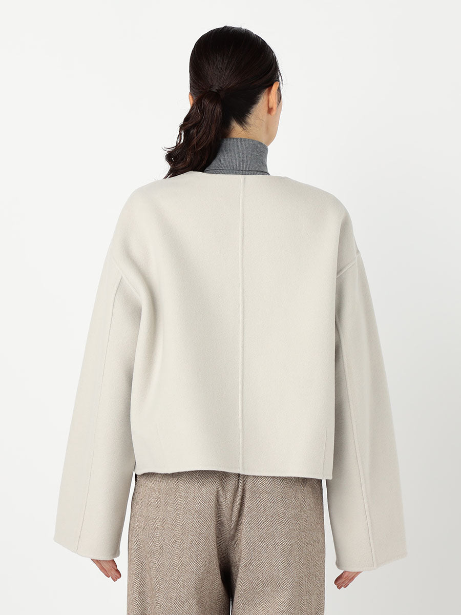 [購入]ノーカラージップショートリバーコート