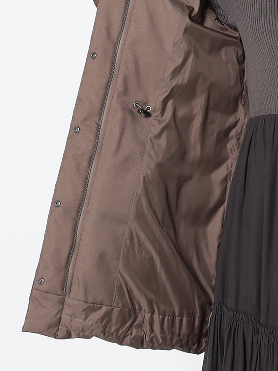 [購入]【洗える/撥水加工】シレータフタ ミドル丈 ダウンコート