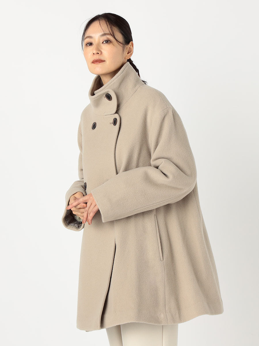 [購入]スタンドネックミドルコート