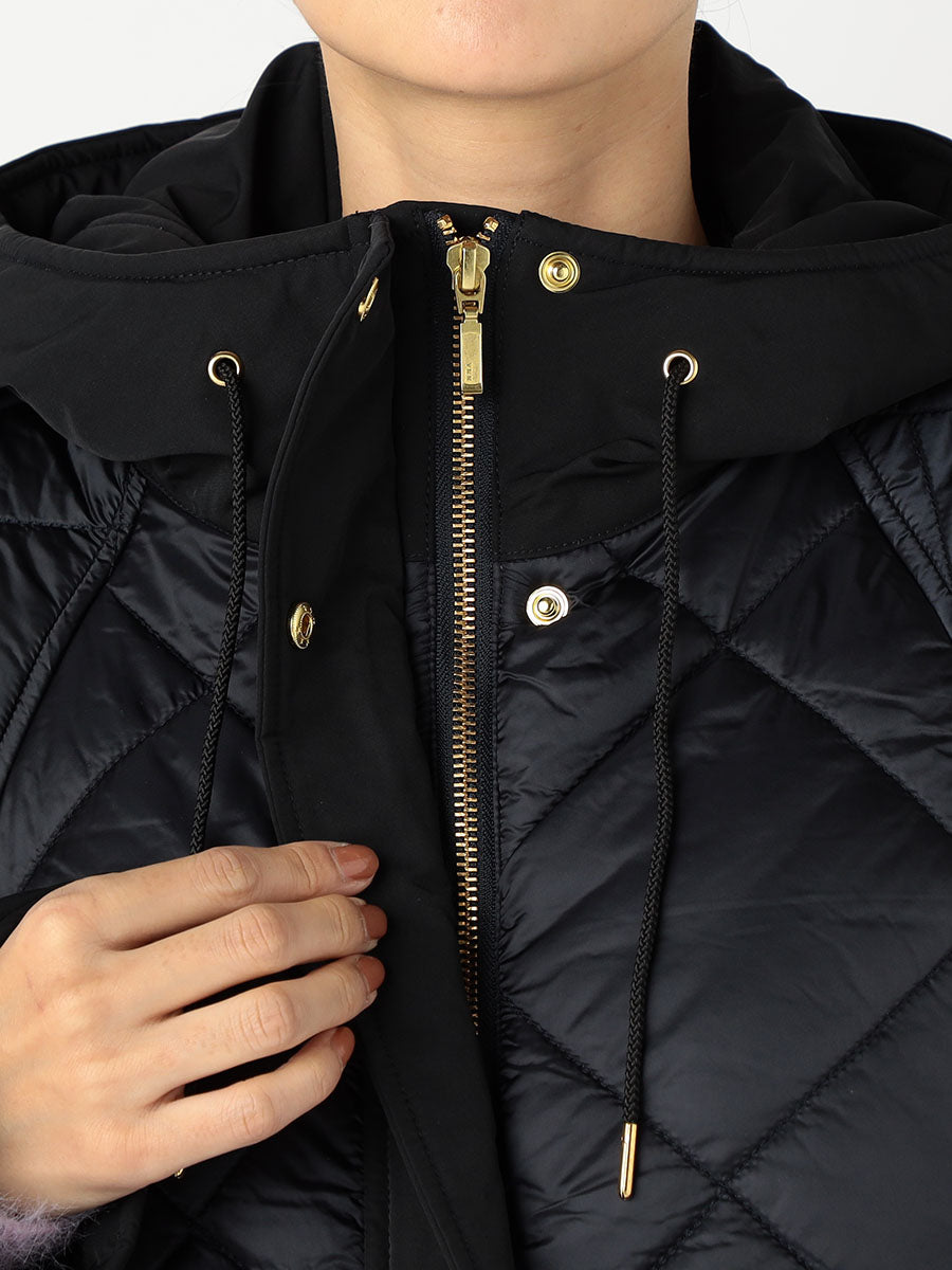 [購入]ナイロンキルティングロングコート