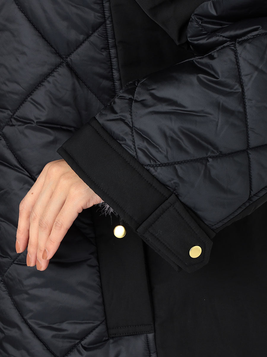 [購入]ナイロンキルティングロングコート