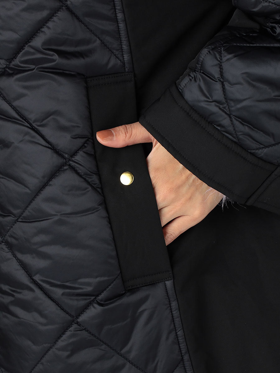 [購入]ナイロンキルティングロングコート