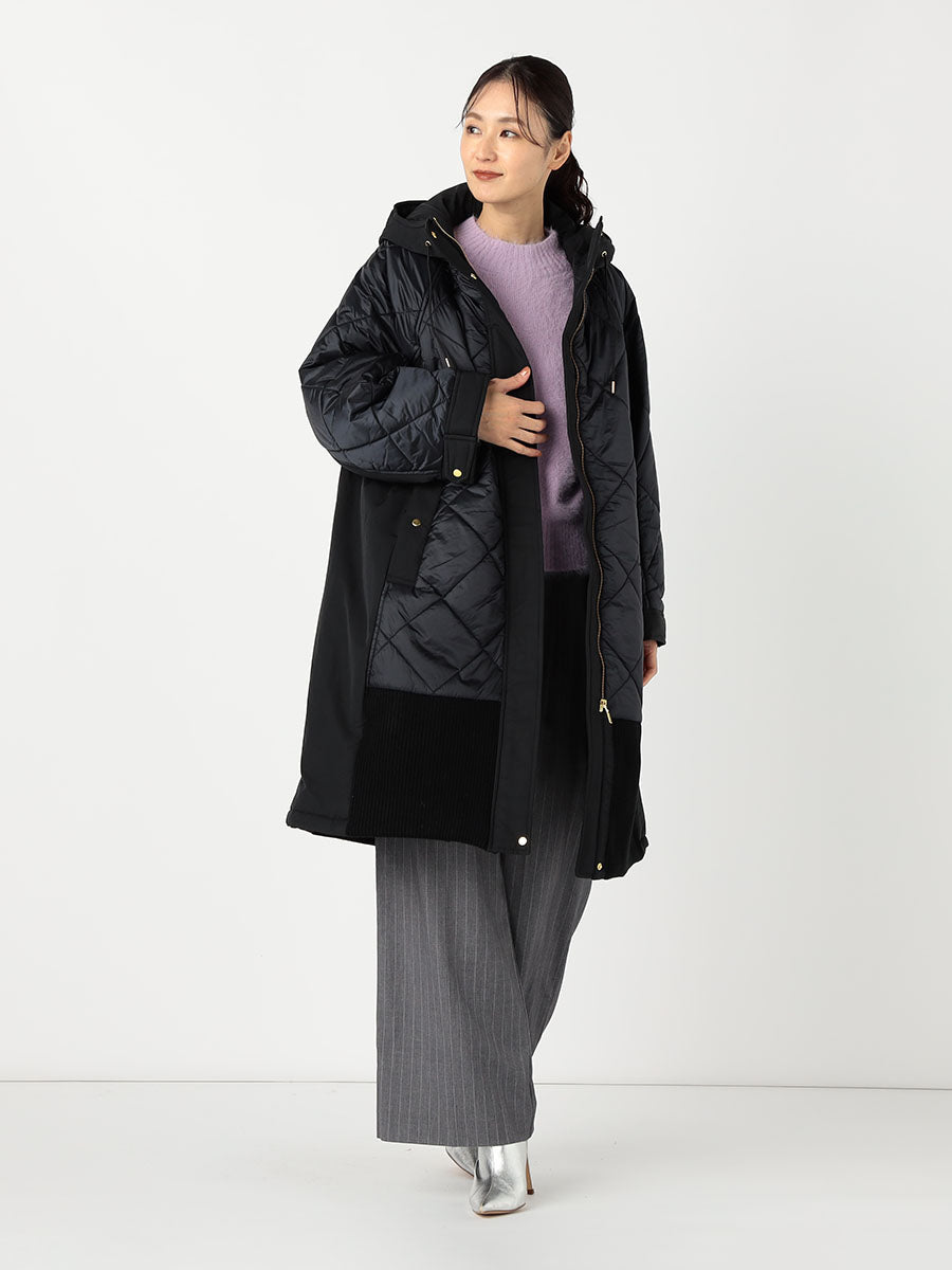 [購入]ナイロンキルティングロングコート
