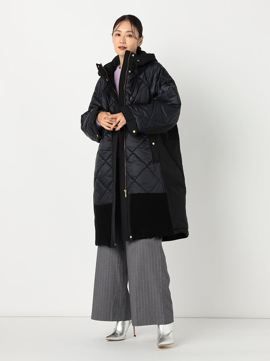 [購入]ナイロンキルティングロングコート