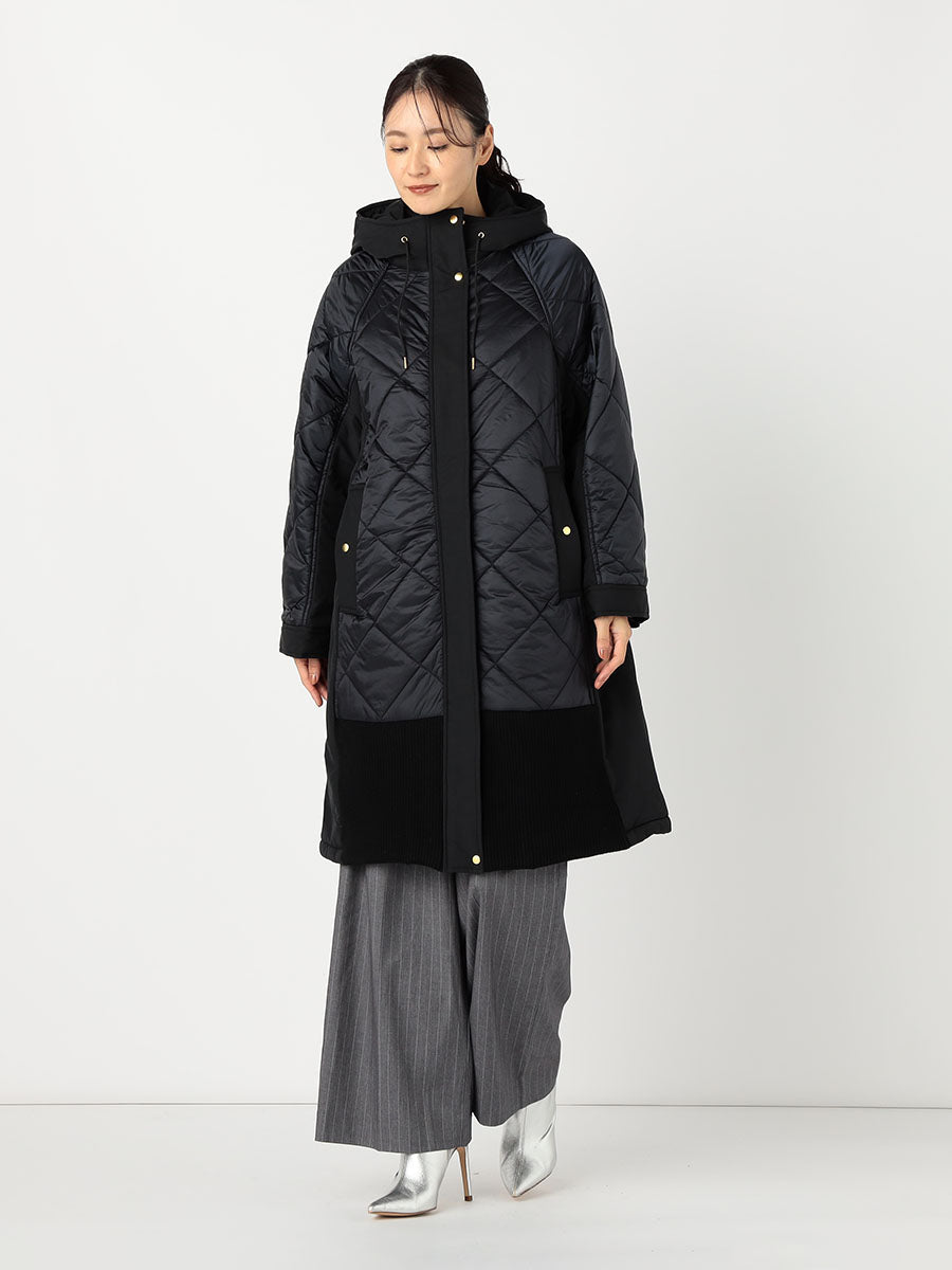 [購入]ナイロンキルティングロングコート