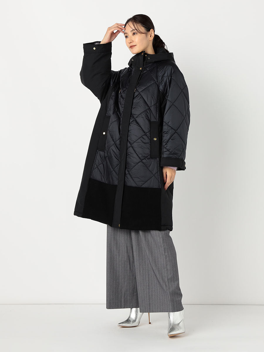 [購入]ナイロンキルティングロングコート