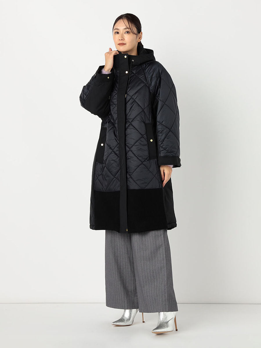 [購入]ナイロンキルティングロングコート