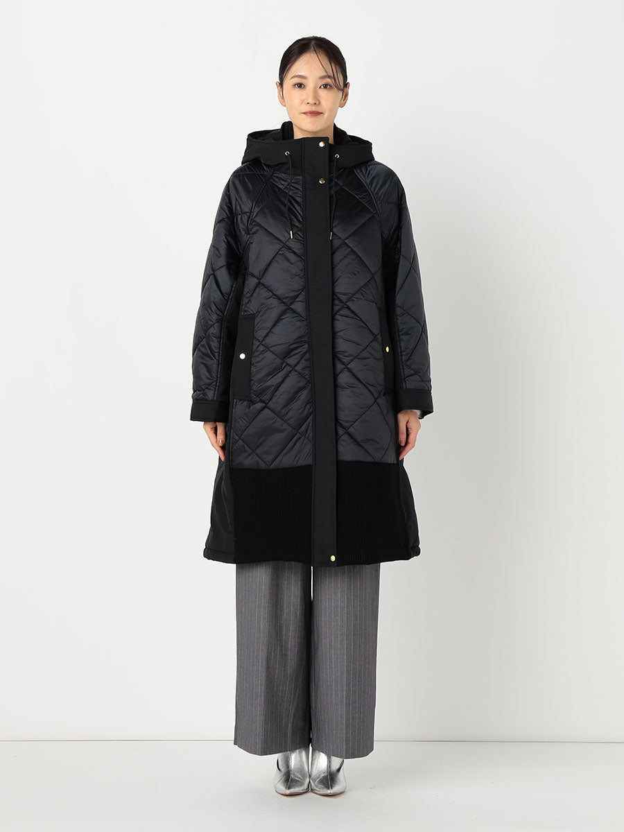 [購入]ナイロンキルティングロングコート