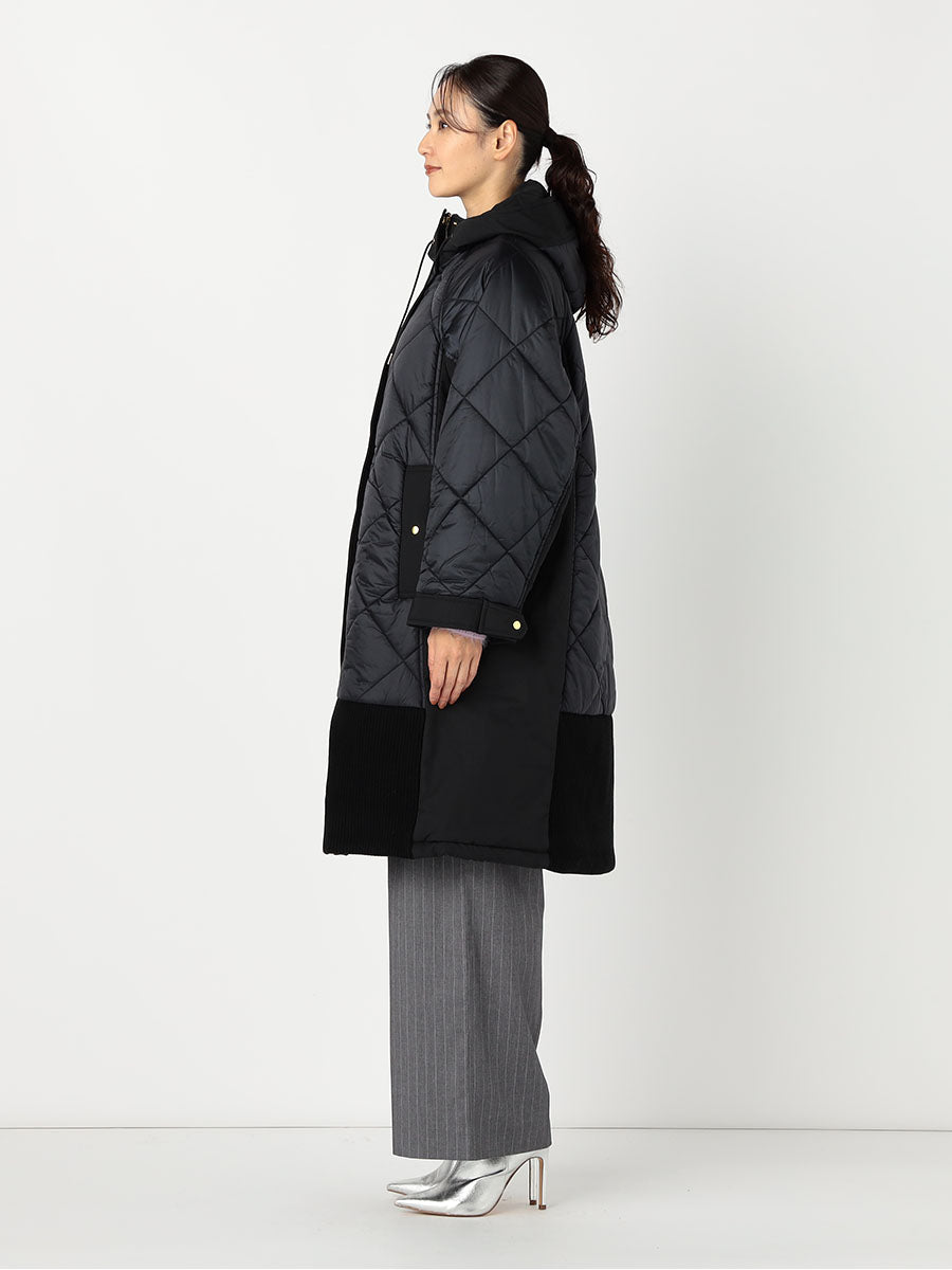 [購入]ナイロンキルティングロングコート