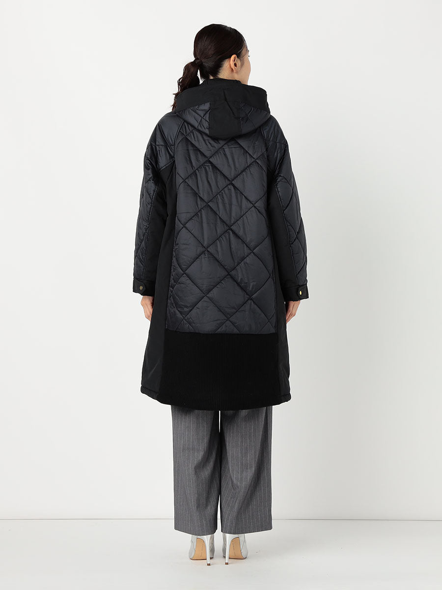[購入]ナイロンキルティングロングコート