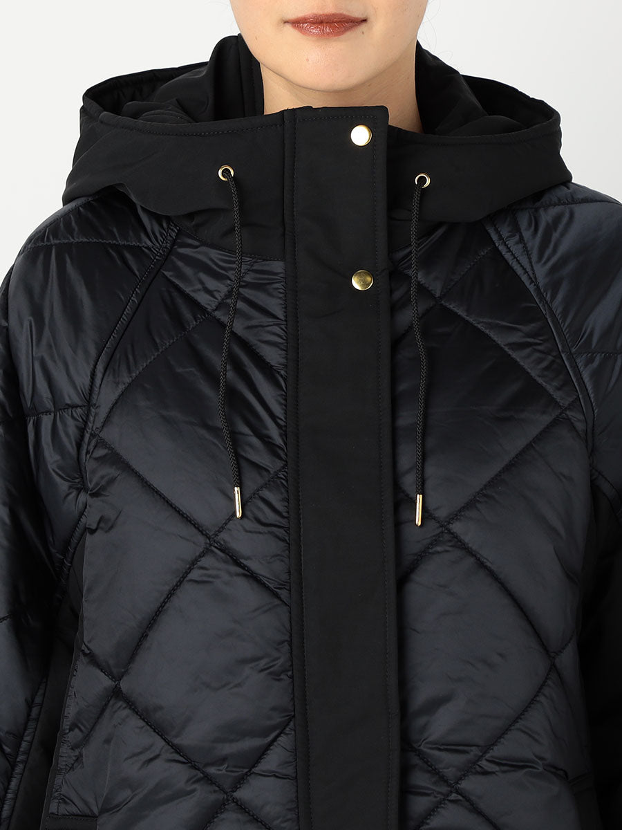 [購入]ナイロンキルティングロングコート